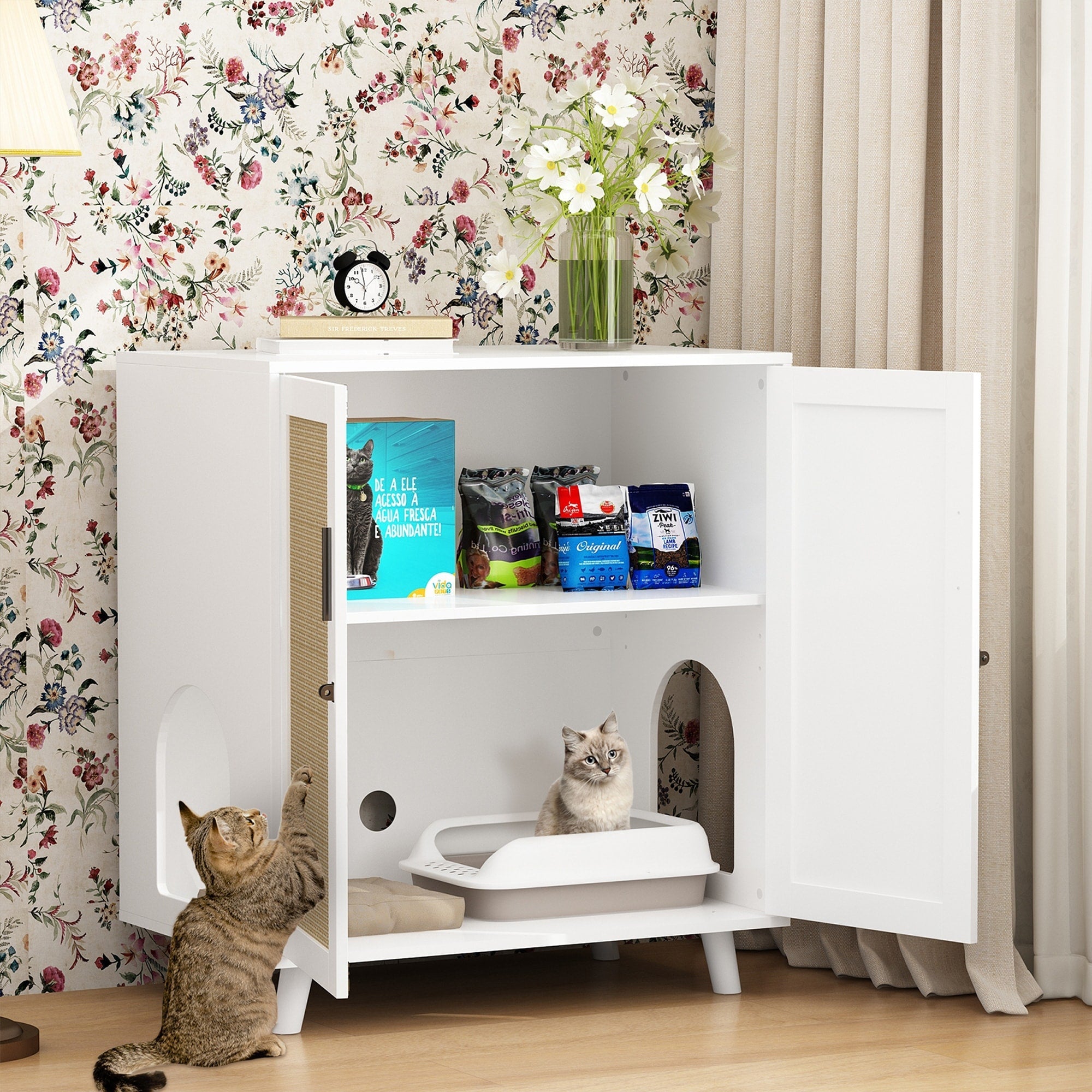Litter Box Enclosure Cat Litter Box Furniture End Table Sofa Tbale