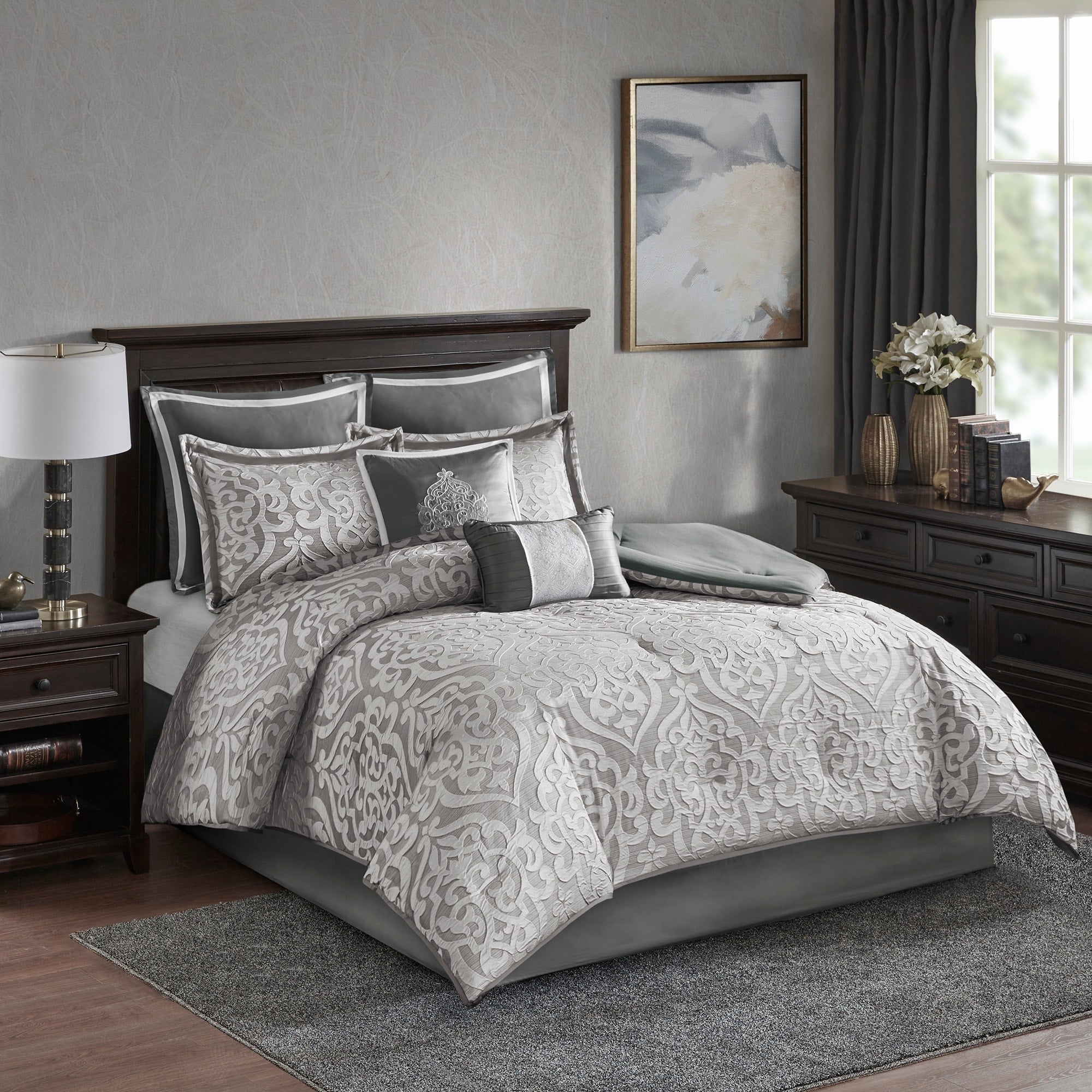 Madison Park Dillon 8 Piece Jacquard Comforter Set