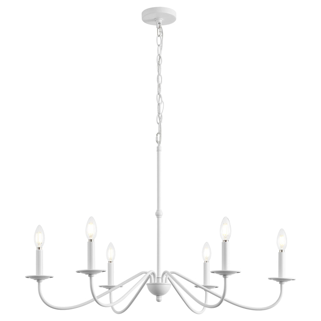 34.75 6-Light Iron LED Chandelier, by JONATHAN Y