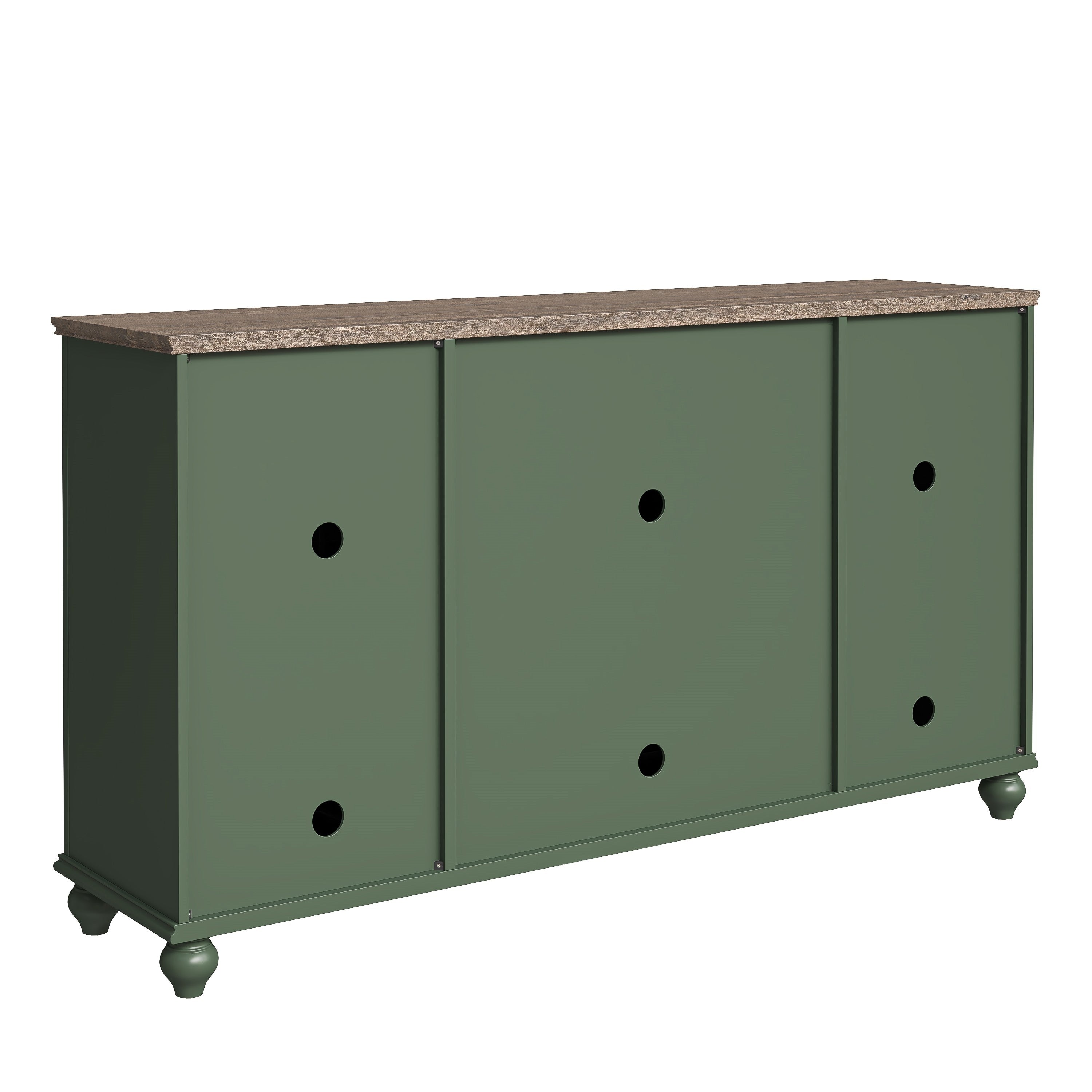 63 Vintage Style Wood Kitchen Accent Buffet Sideboard Cabinet - 63 in Width