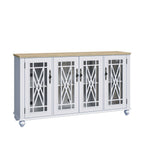 63 Vintage Style Wood Kitchen Accent Buffet Sideboard Cabinet - 63 in Width