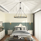 Acroma 12-light Farmhouse 40In Wagon Wheel Chandelier with UL - 40'' D x 138'' H