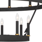 Acroma 20-light Modern Farmhouse 40In Round Wagon Wheel Chandelier with UL