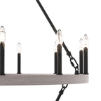 Acroma 20-light Modern Farmhouse 40In Round Wagon Wheel Chandelier with UL