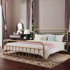 Alazyhome Simple Vintage Metal Platform Bed Frame, Easy-Assembly