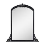 Arched Full-Length Solid Wood Carving Floor Mirror