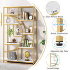 Bookshelf 5 Shelf Industrial Etagere Bookcase for Bedroom, Living Room, Home Office