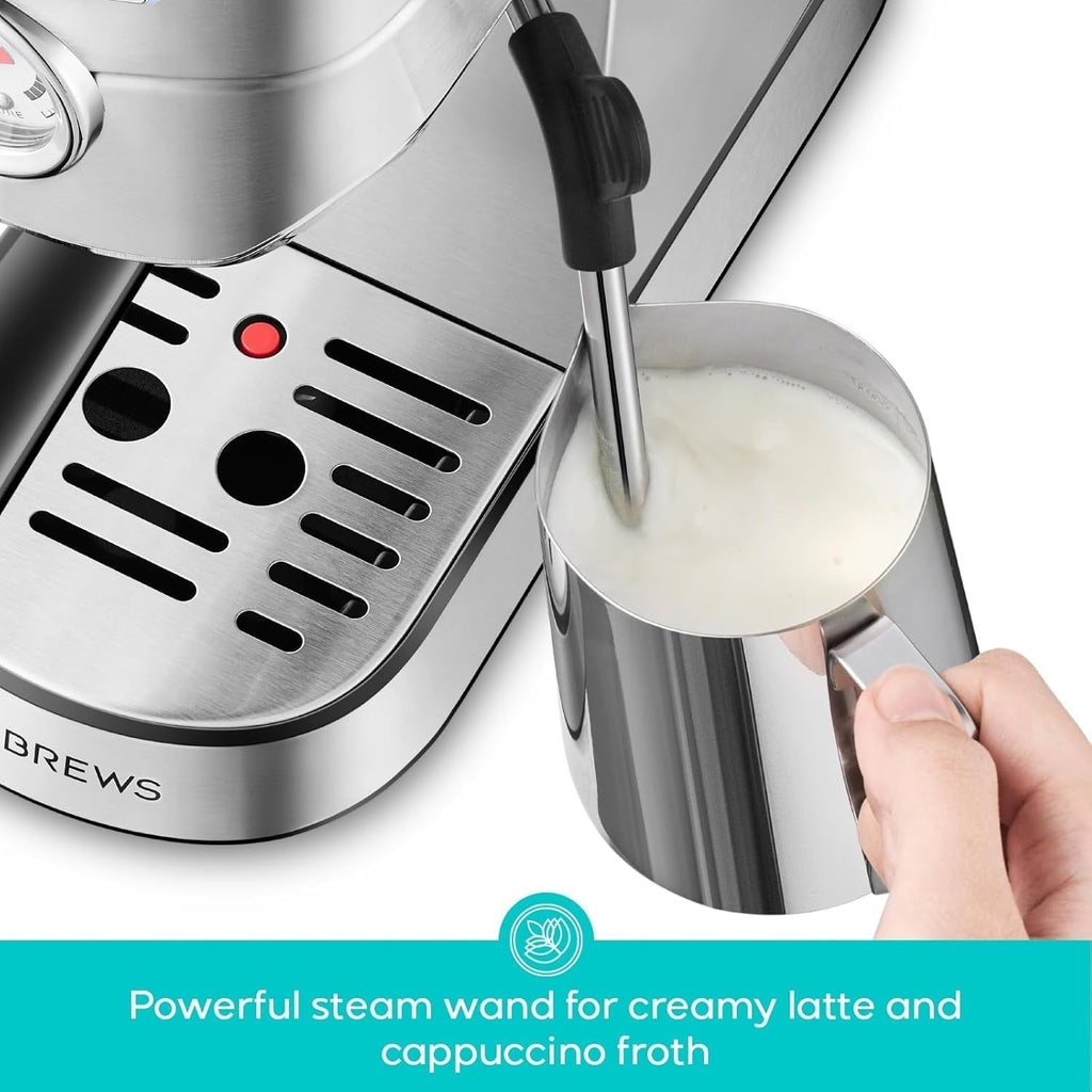 CASABREWS CM5418 Espresso Machine 20 Bar with Milk Frothing Steam Wand