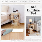 Cat House Cat Bed,Cat Tree with Scratching Pad and Removable Mats