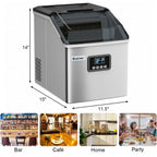 Costway Stainless Steel Ice Maker Machine Countertop 48Lbs/24H