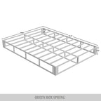 CraftPorch 5-Inch Metal Box Spring with Warm Grey Linen Cover