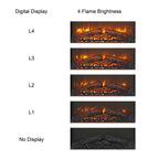 Electric Fireplace Insert with Adjustable Heating, Brightness, Timer and Overheat Protection, 1400W, CSA Listed