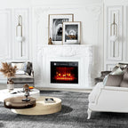 Electric Fireplace Insert with Adjustable Heating, Brightness, Timer and Overheat Protection, 1400W, CSA Listed