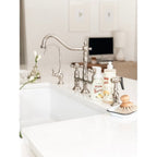 Kingston Brass Heritage Bridge Kitchen Faucet with Brass Sprayer
