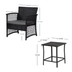 Heritage Outdoor 3-piece Wicker Bistro Patio Set