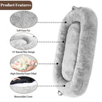 Large Dog Bed Washable Human Size Bed with Removable Cover