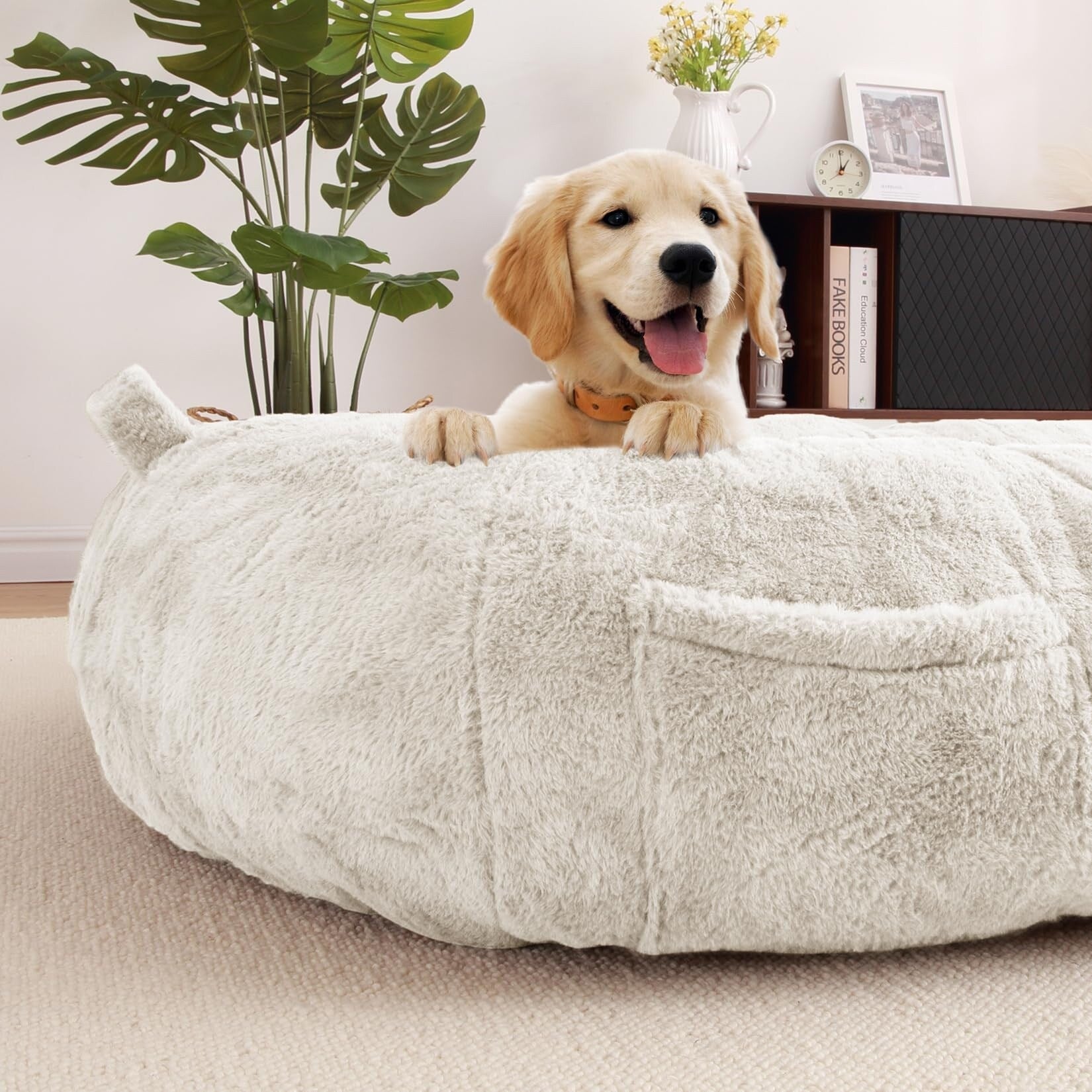Large Dog Bed Washable Human Size Bed with Removable Cover