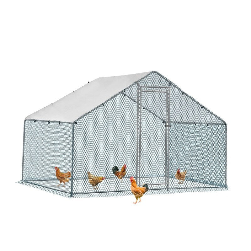 Large Metal Chicken Coop Walk-in Poultry Cage