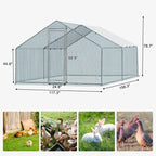Large Metal Chicken Coop Walk-in Poultry Cage
