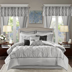 Madison Park Essentials Loretta 24-Piece Room in a Bag with Window Panels and Sheet Set