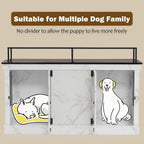 Mcombo Large Dog Crate Furniture TV Stand,Wooden Dog Kennel with Double Doors 1861