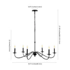 34.75 6-Light Iron LED Chandelier, by JONATHAN Y