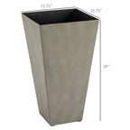 Outsunny 28 Tall Plastic Flower Pot, Set of 3, Large Outdoor & Indoor Plastic Garden Planters, for Entryway, Patio, Yard