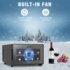 Versatile 8 - bottle Beverage Cooler(46 - 66°F): Sleek Design and Ultra - quiet Operation for Home Use
